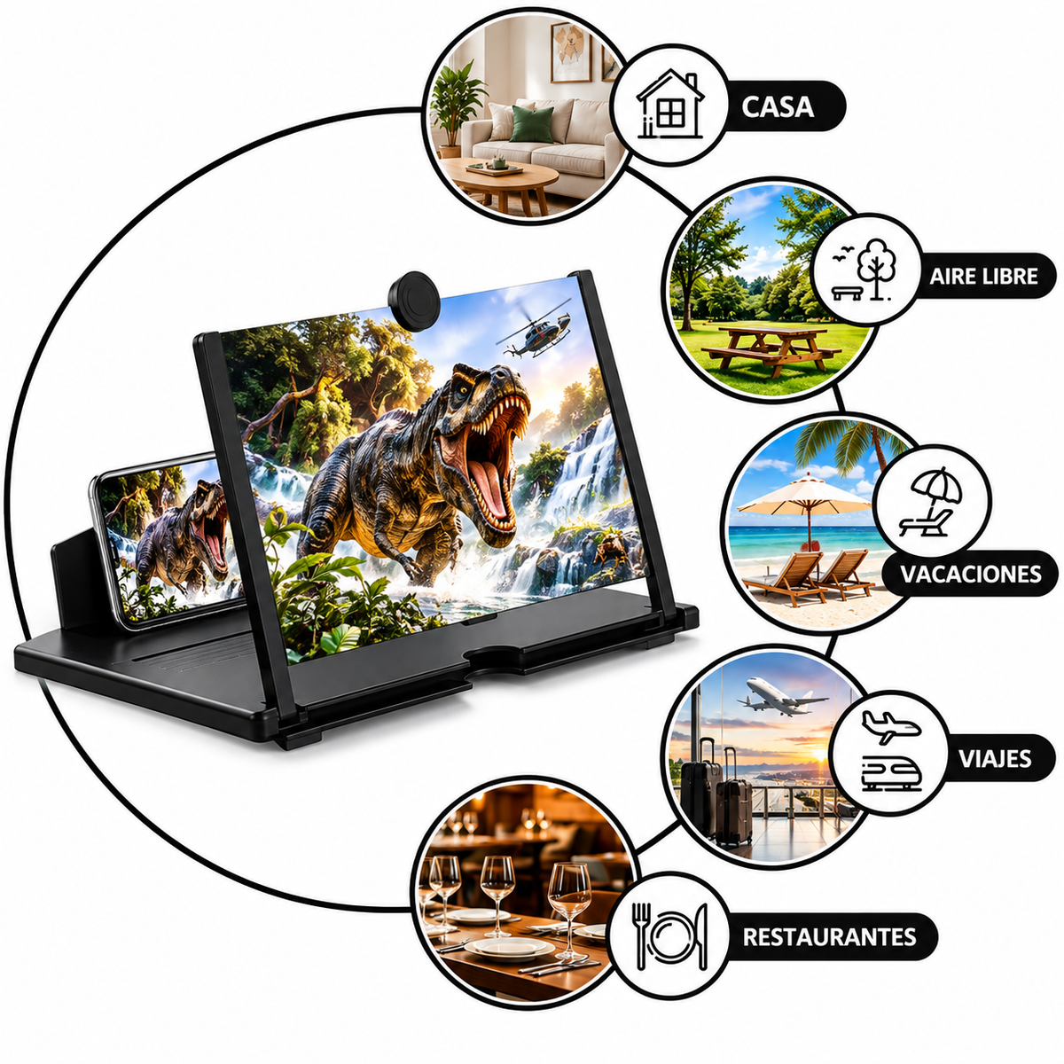 MiniCinema 12” HD – Pantalla para Celular