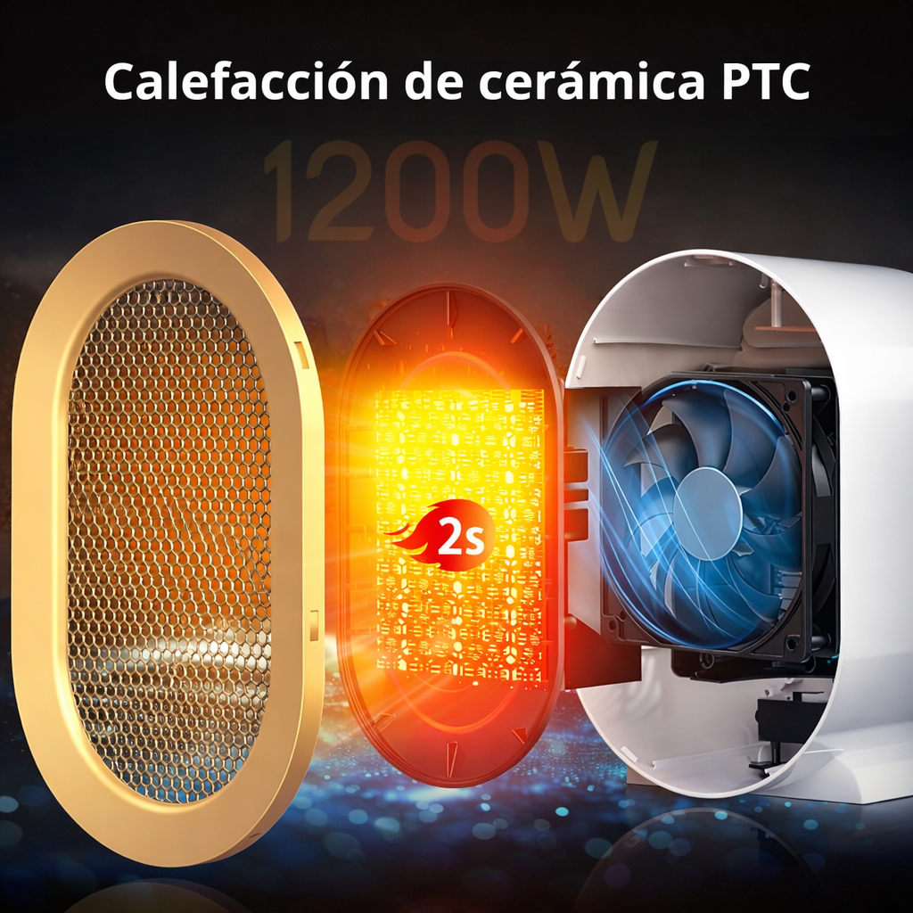 Calefactor Cerámico Blanco 1200W