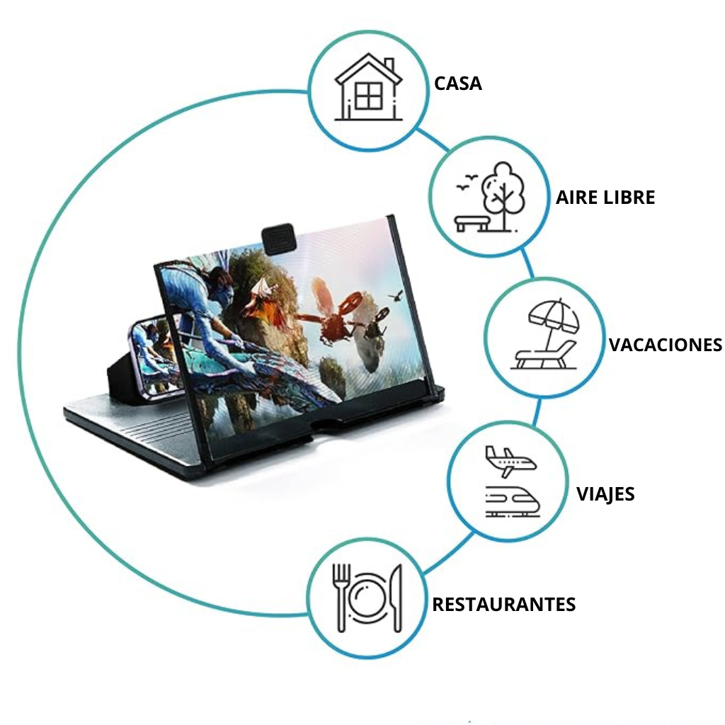 MiniCinema 12” HD – Pantalla para Celular