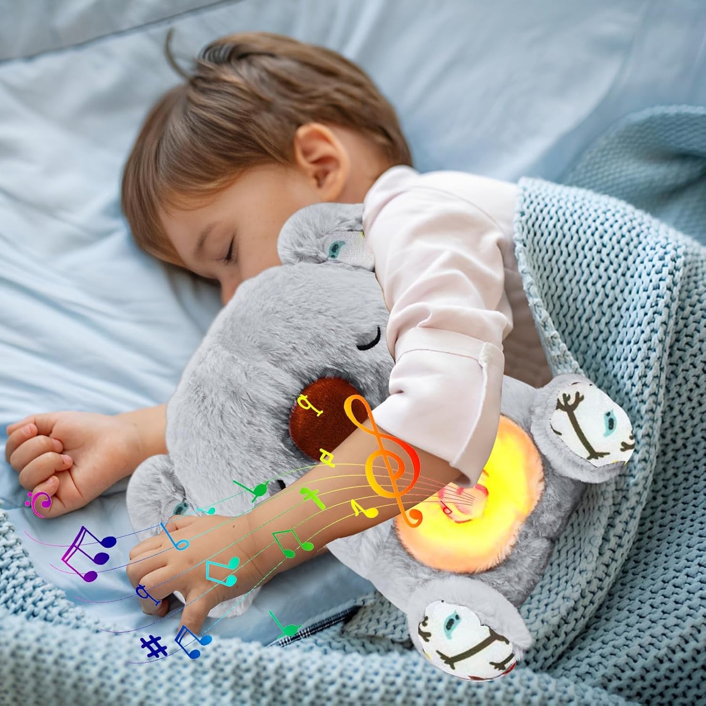 Peluche Stitch / Koala con simulador de respiración — paz nocturna