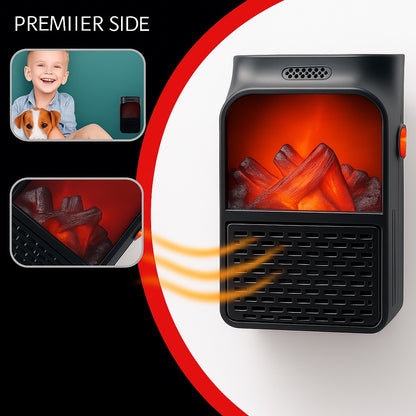 Calefactor 2025-chimenea con mando 1000 Watts