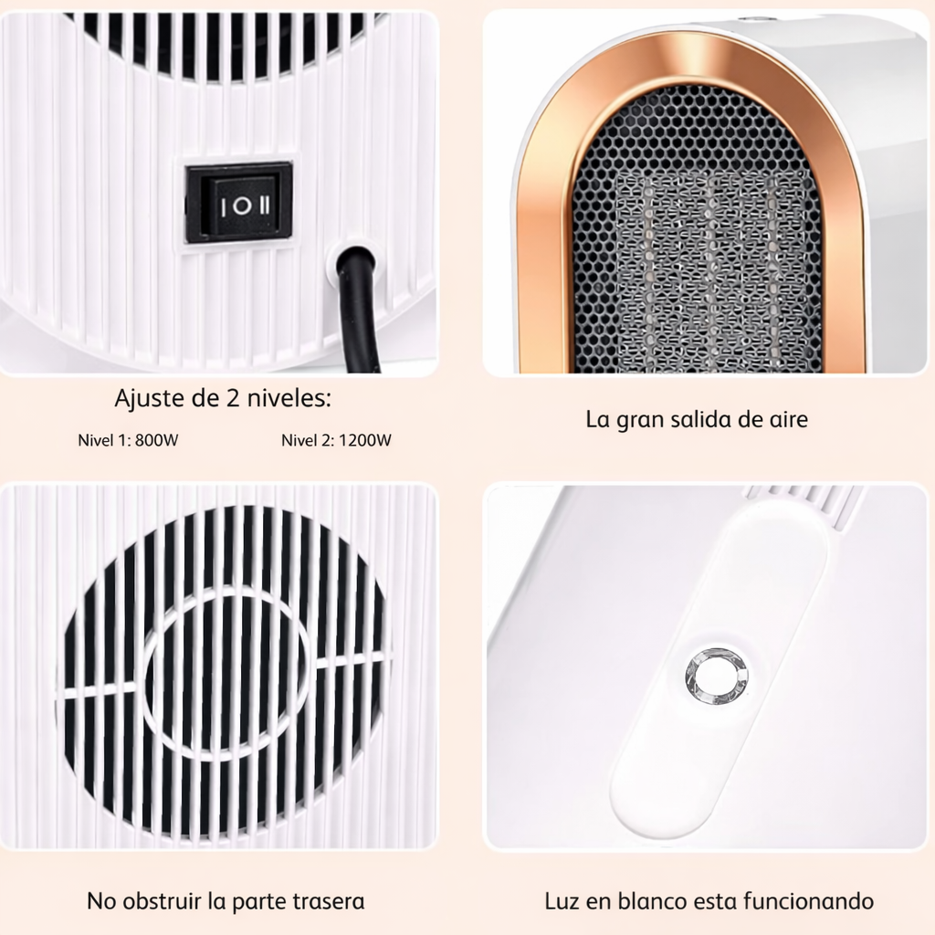 Calefactor Cerámico Blanco 1200W
