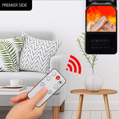 Calefactor 2025-chimenea con mando 1000 Watts