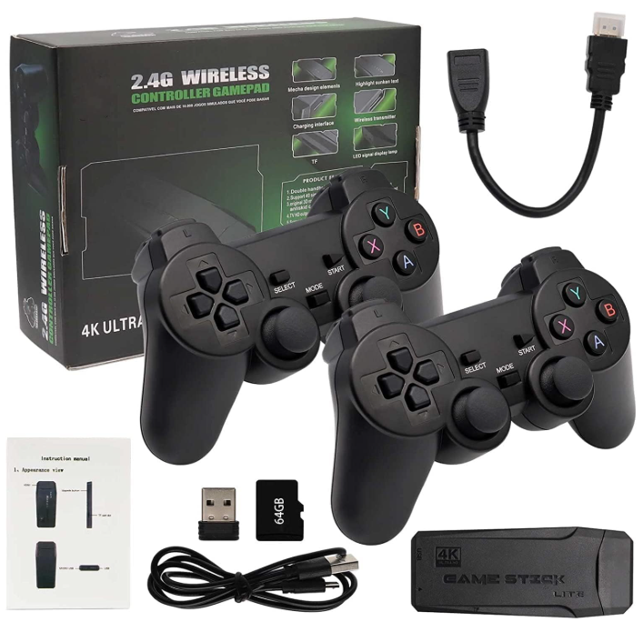 GAMESTICK 64 - consola de juegos inalámbrica con +10.000 juegos.