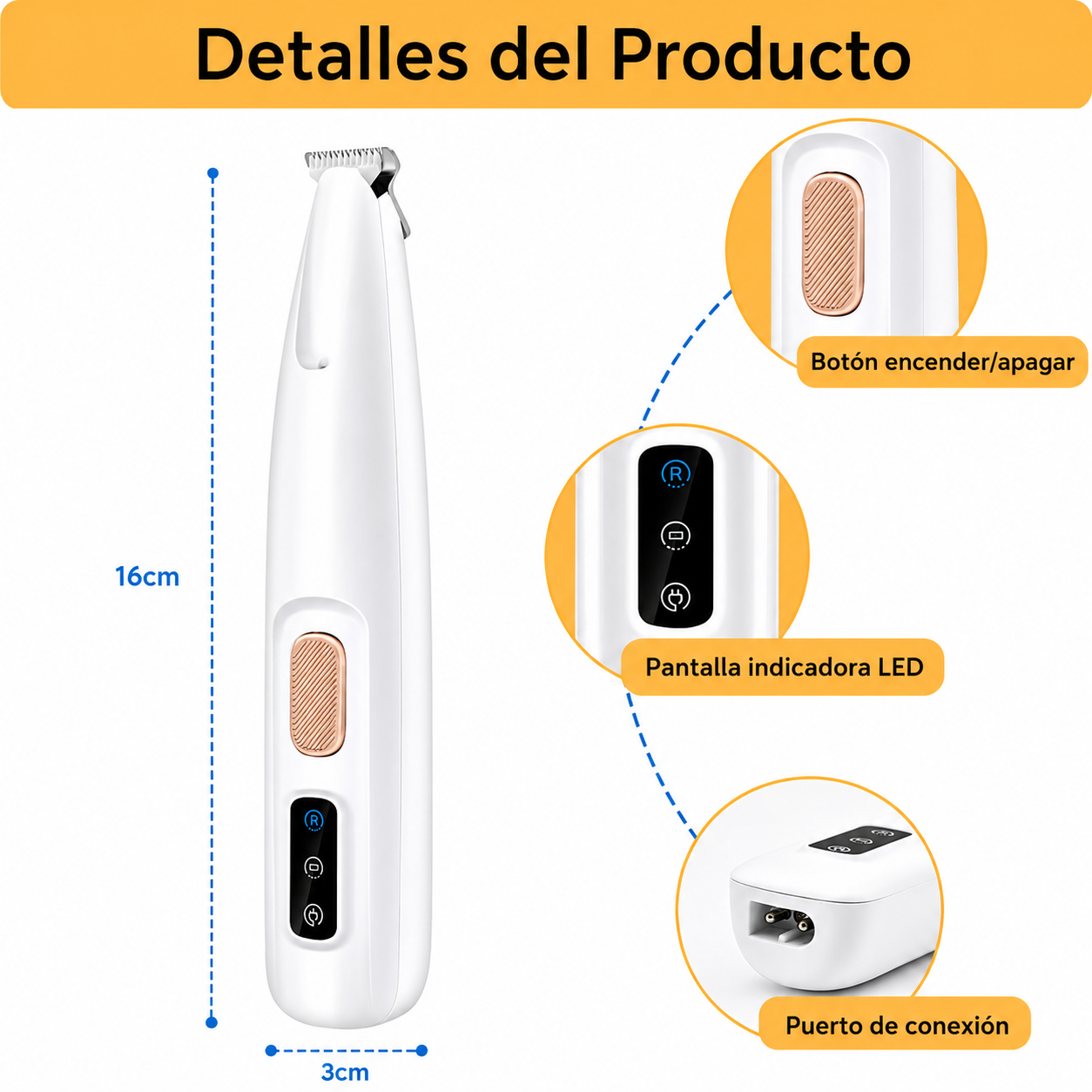 Máquina Profesional de Pelo para Mascotas