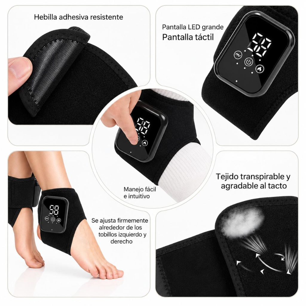 TobioCare | Masajeador de Pies y Tobillos con Calor y Vibración