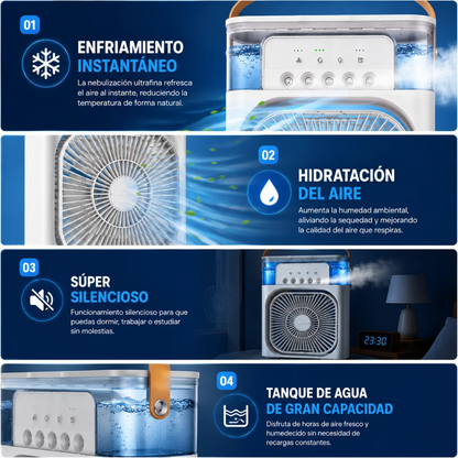BrisaMist | Ventilador Nebulizador 4 en 1