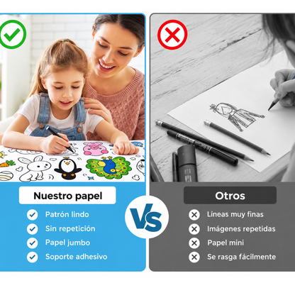 PequeART | Pack de 2 rollos de dibujo para niños
