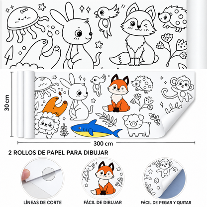 PequeART | Pack de 2 rollos de dibujo para niños