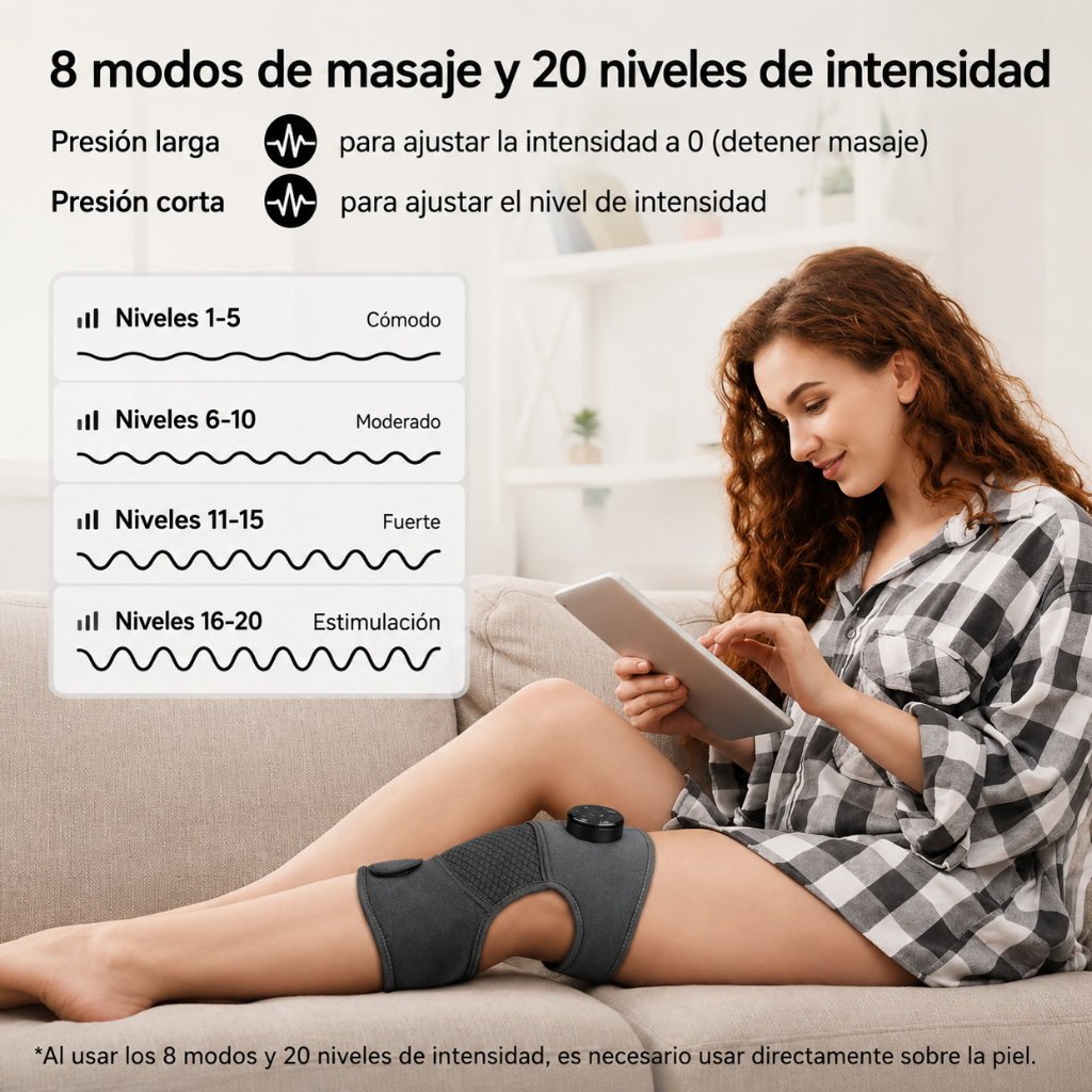 RodioCare | Masajeador de Rodillas con Calor y Vibración